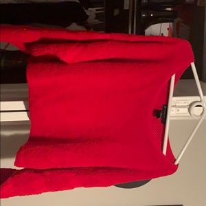 Red cropped sweater